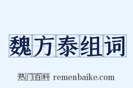 魏方泰组词是什么意思的图片